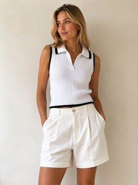 Cotton On Ribbed Knit Sleeveless Polo Sweater Vest – Size S NWT